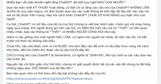 ChatGPT nói gì khi CEO Bkav Nguyễn Tử Quảng nói AI này 