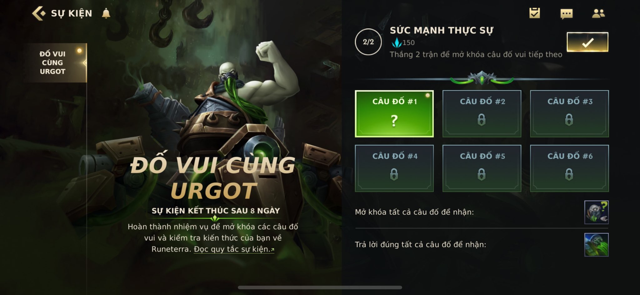 Đáp án sự kiện Đố vui cùng URGOT