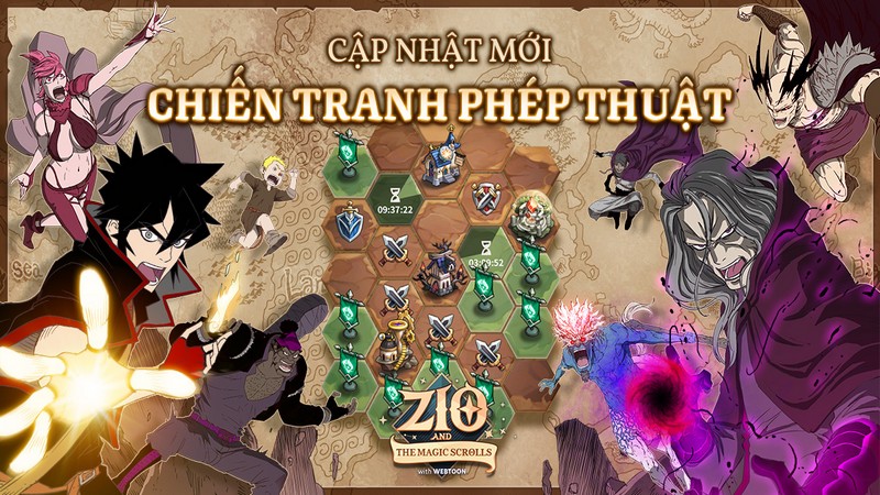 “Chiến tranh Phép thuật”, bản cập nhật lớn thứ hai của Zio and the Magic Scrolls