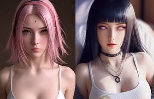 Ngỡ ngàng vẻ đẹp đời thực của các nữ ninja Naruto do AI "nhào nặn"