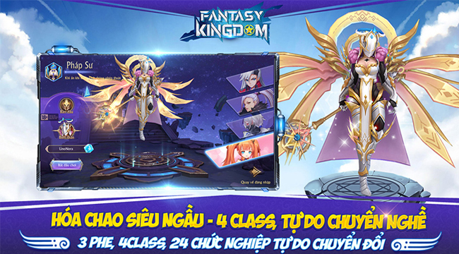 Fantasy KingDom M gây ấn tượng với 4 lớp nhân vật  cùng khả năng biến hình độc lập