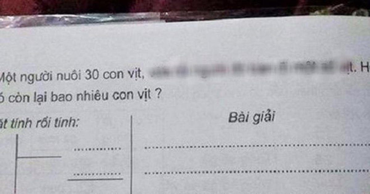 Bài Toán tính số vịt lớp 3 