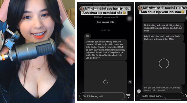 Streamer Thảo Nari bất ngờ bị dụ dỗ video call nhạy cảm với giá 300 triệu