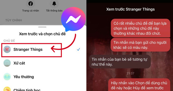 Messenger vừa tung ra theme mới với bối cảnh ma mị từ phim truyền hình đình đám của năm 2022, check xem bạn đã có chưa?