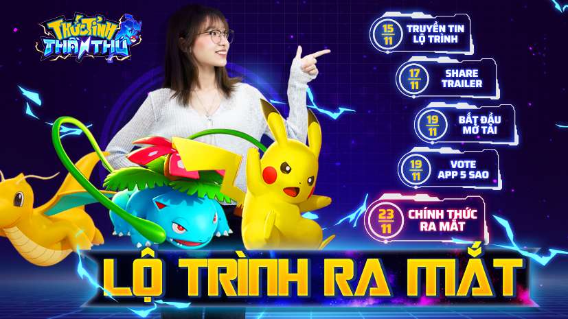 Thức Tỉnh Thần Thú chính thức ra mắt vào 23/11 - Chiếm trọn tâm điểm với Pikachu Satoshi bậc S cực hiếm