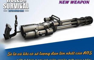 Rules Of Survival xuất hiện “súng cuối” Gatling Gun – M134