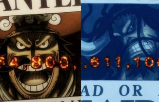 One Piece: Mức truy nã của Vua Hải Tặc và Tứ Hoàng đã được thể hiện trong anime, nhìn lại vẫn thấy toàn 