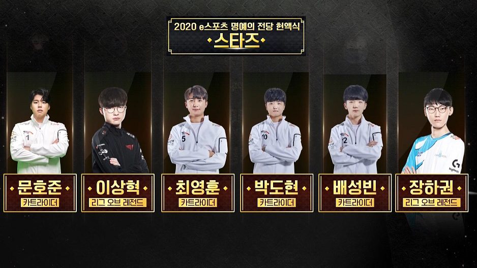 Giải thưởng Esports Hall of Fame: Faker và Nuguri được bình chọn là ngôi sao