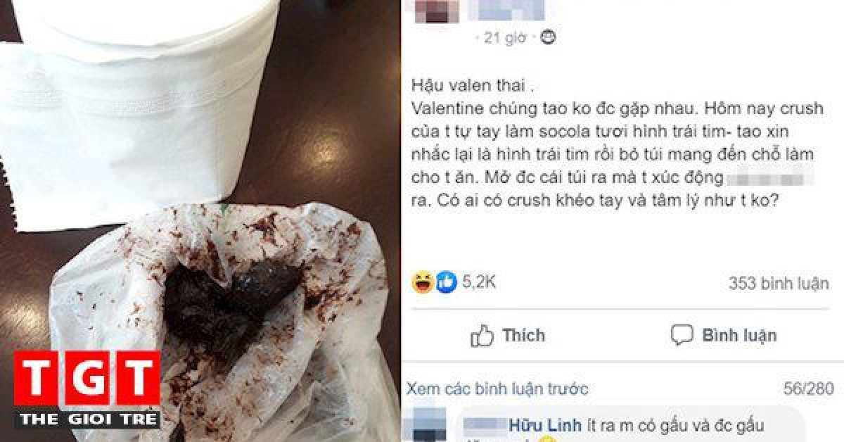 Hậu Valentine vẫn được crush tặng quà nhưng thứ nhầy nhụa trong túi nilon khiến chàng trai giật mình