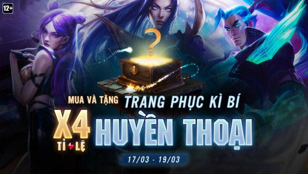 Trang Phục Kì Bí xuất hiện trở lại – x4 tỉ lệ Huyền Thoại từ 17/03 đến hết 19/03