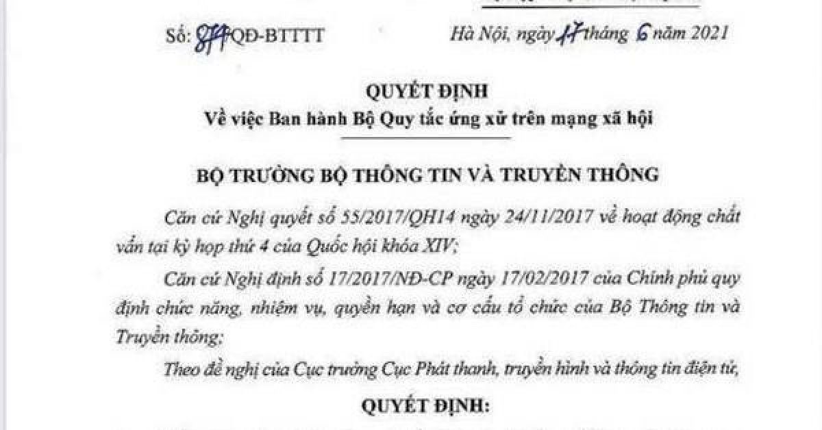 Bộ TT-TT ban hành Bộ quy tắc ứng xử trên mạng xã hội