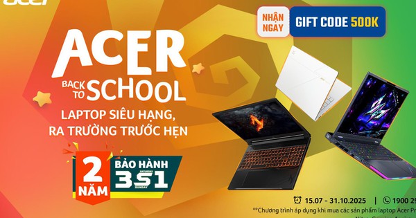 Acer Việt Nam ra mắt chương trình ưu đãi Back To School 2025: Laptop Siêu Hạng - Ra Trường Trước Hẹn