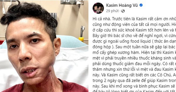 Kasim Hoàng Vũ chính thức nói rõ tình trạng hiện tại sau điều trị cấp cứu, không muốn gặp ai vì bệnh tật