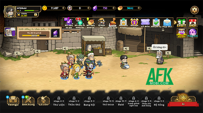 Tập hợp đội anh hùng của bạn khi vào vai một lãnh chúa trẻ trong game Heroes & Gear? Yoink!