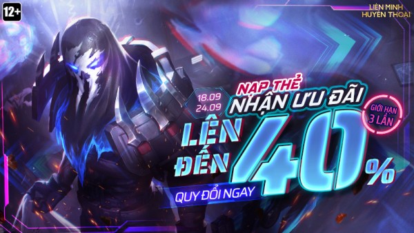 Quy đổi RP – Nhận ưu đãi lên đến 40% RP từ 10:30 18/09 đến 23:59 24/09