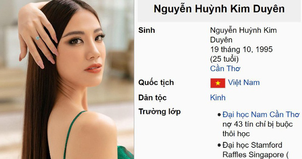 Vướng lùm xùm học vấn, Á hậu Kim Duyên lập tức bị thay đổi thông tin trên Wikipedia, nội dung lại cực kỳ trớ trêu!