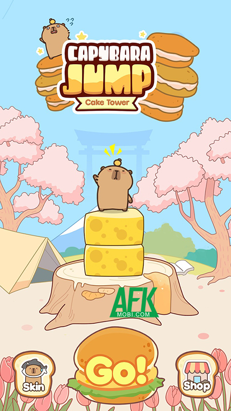 Nhảy để xây tháp bánh cùng chuột lang nước với game Capybara Jump: Cake Tower