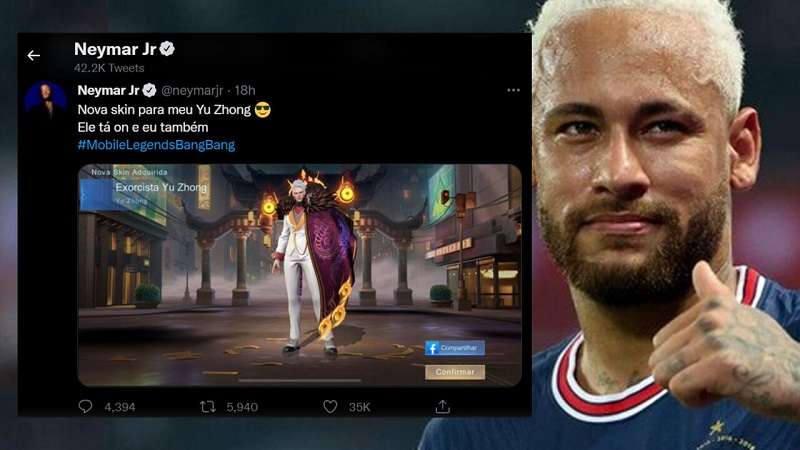 Siêu sao bóng đá thế giới Neymar là 'fan cứng' của Mobile Legends