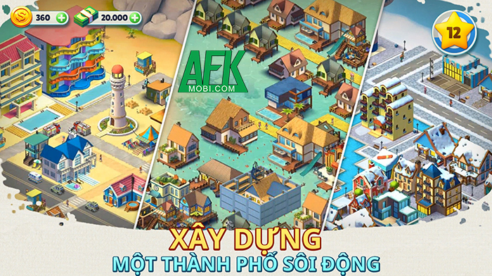 Cosy Town: Build Explore mời game thủ bắt đầu hành trình xây dựng một thị trấn yên bình