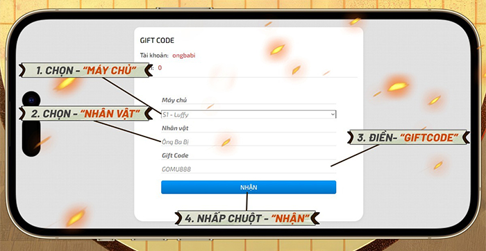 Tổng hợp gift code game GOMU Đại Chiến mới nhất trong tháng