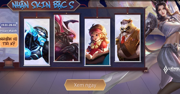 HOT: Game thủ Liên Quân nhận về 4 skin bậc S cực xịn hoàn toàn miễn phí nhờ tính năng 