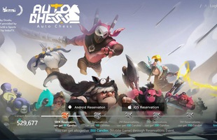 Trò chơi nhân phẩm Auto Chess Mobile mở trang chủ tiếng Anh, cho đăng ký bằng e-mail