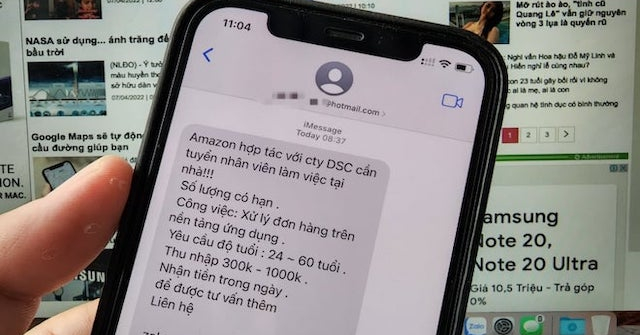 Amazon lên tiếng về tin nhắn tuyển dụng lương tới 1 triệu/ngày, trả tiền liền