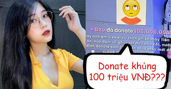 Nữ streamer Thủy Tiên bất ngờ không nói nên lời ngay trên sóng khi được một đại gia donate 100 triệu đồng