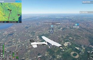 Toàn cảnh Hà Nội, sông Hồng và Keangnam Landmark 72 trong Microsoft Flight Simulator 2020