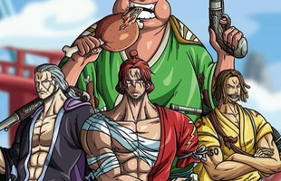 One Piece: Ngẩn ngơ ngắm Tứ hoàng Shanks cùng 3 thành viên mạnh nhất băng Tóc Đỏ diện trang phục Wano quốc