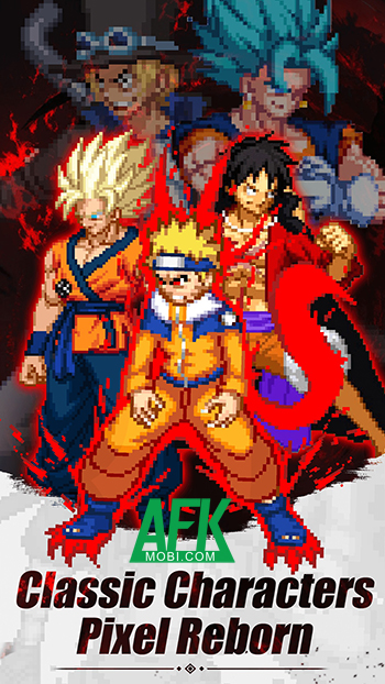 Anime Pixel Storm game idle thẻ tướng lấy chủ đề đa vũ trụ anime với phong cách đồ họa pixel