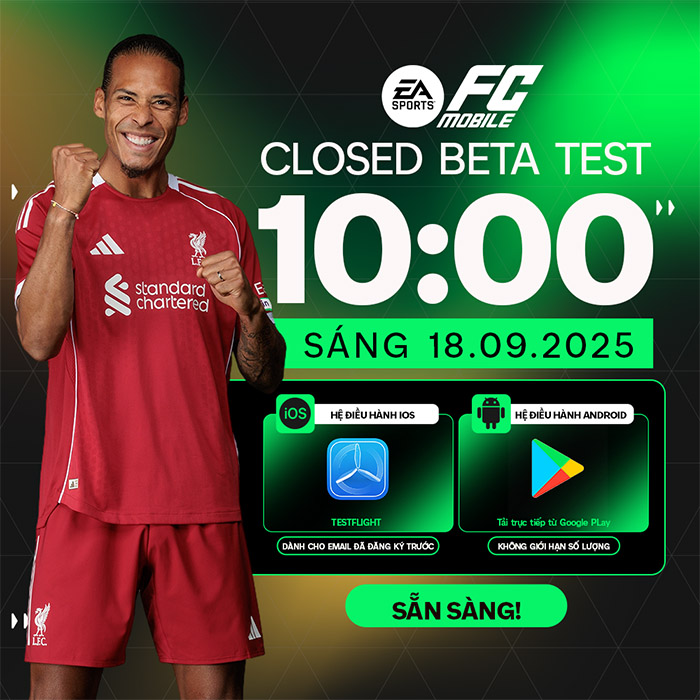 Game thủ Việt được “đá bóng” sớm qua game FC Mobile với bản thử nghiệm đặc biệt
