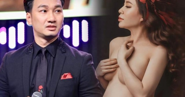 Phản ứng của MC Thành Trung khi vợ bầu hơn 7 tháng vẫn khoe ảnh nude táo bạo