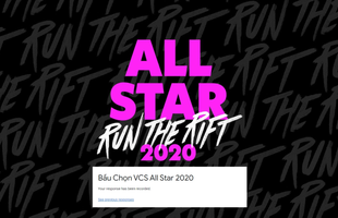 VCS mở cổng bình chọn All-Star 2020 qua... Google docs, game thủ ném đá kịch liệt vì quá 'phèn'