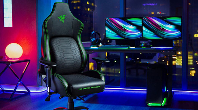 Razer Iskur – Ghế Gaming đầu tiên của Razer với thiết kế đệm lưng độc đáo