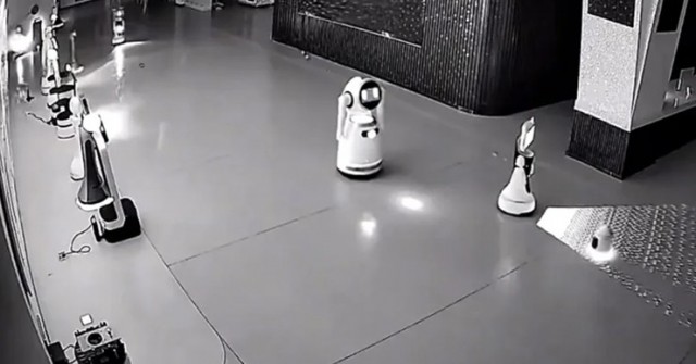 Video 12 robot bị rủ rê bỏ việc bởi một robot khác đang gây sốt