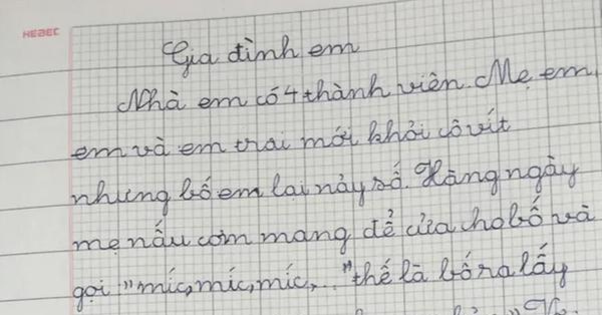 Học sinh viết văn miêu tả gia đình mắc COVID-19 khiến cộng đồng mạng cười lăn lộn