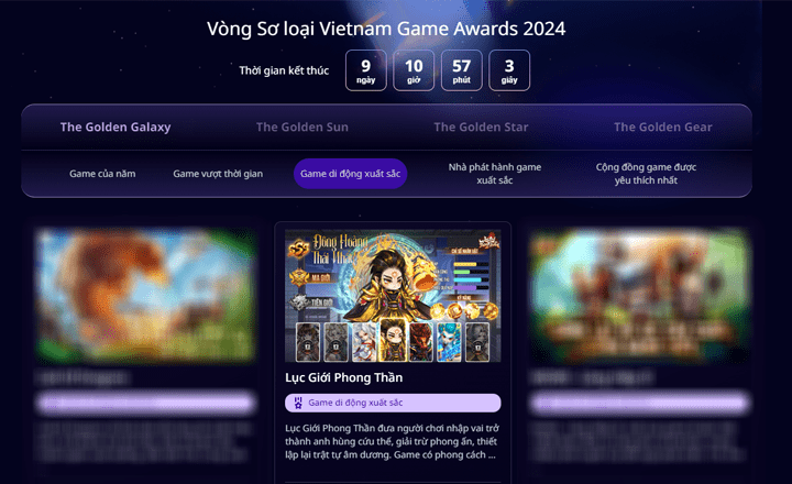 Lục Giới Phong Thần được đề cử 2 hạng mục tại Game Verse 2024: Game Của Năm và Game Di Động Xuất Sắc