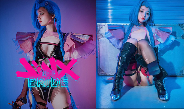 Đến với cosplay Jinx cô dâu tinh nghịch đầy nóng mắt