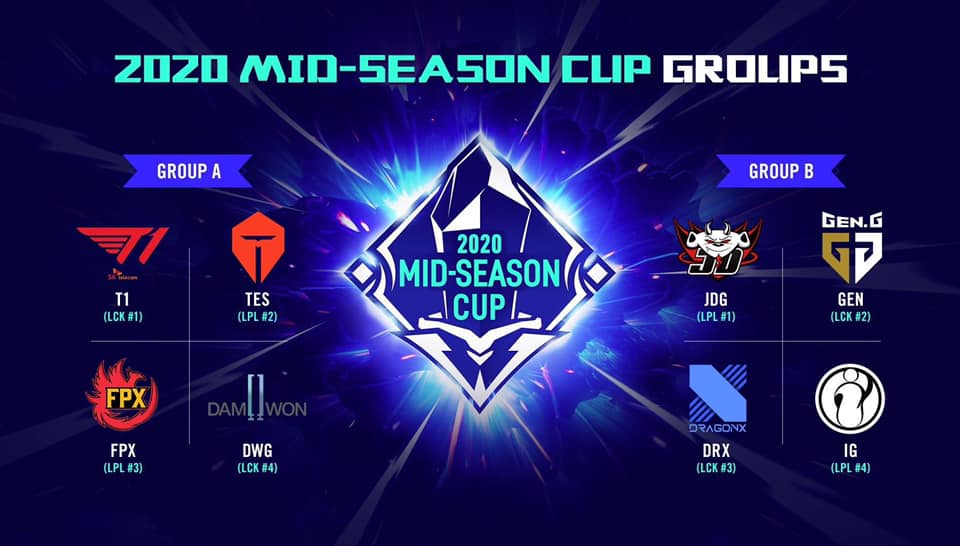 Công bố lịch thi đấu giải giao hữu LPL và LCK Mid Season Cup 2020