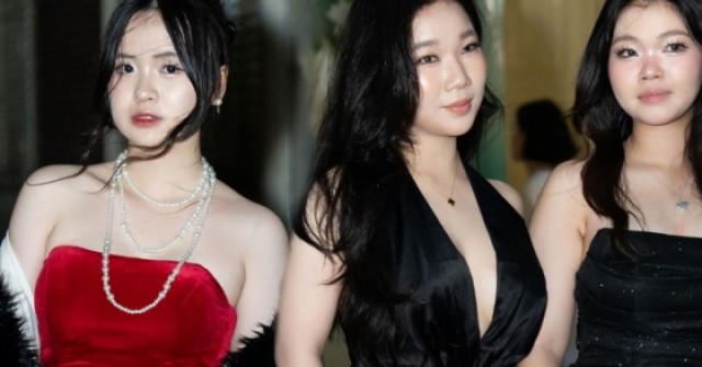 Dàn nữ sinh THPT Kim Liên chưng diện trong prom cuối cấp