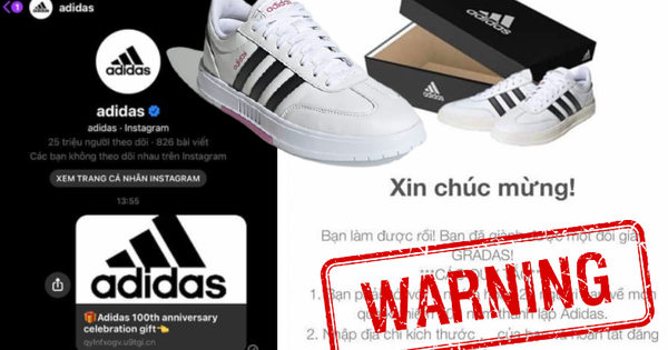 Cảnh báo: Xuất hiện đường link giả mạo Adidas để lừa đảo trên Facebook, nhiều người sập bẫy chỉ vì phần quà rất giá trị