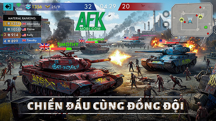 Điều khiển xe tăng chiến đấu trong thế giới hậu tận thế tại Doomsday Tank: Zombie PVP Brawl
