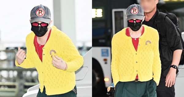 G-Dragon mặc áo đỏ - vàng khởi hành sang Việt Nam, đúng là sự tinh tế của 1 