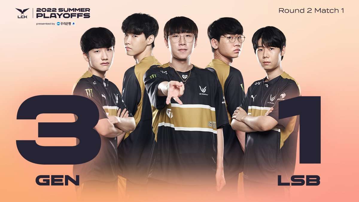 Gen.G Esports đánh bại LSB để tiến vào chung kết LCK Mùa Hè 2022 và giành vé đầu tiên đến với CKTG 2022