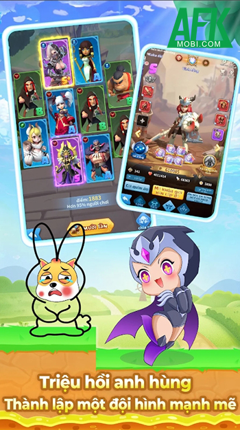 Hero Clash game đấu tướng chiến thuật rảnh tay tích hợp cực nhiều mini game giải đố