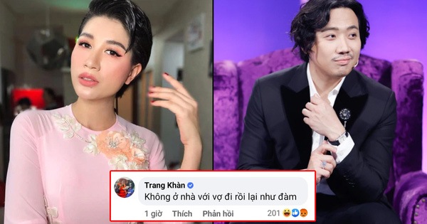 Facebook Trang Khàn có tick xanh vào bài viết của Trấn Thành 