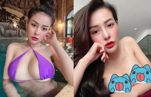 “Chơi lớn” vượt giới hạn của loạt ảnh sexy, Ngân 98 đăng luôn hình trong trạng thái như “không vải