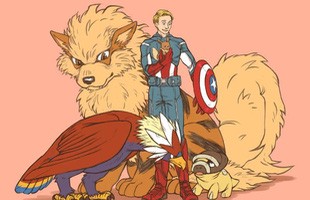 Mãn nhãn với loạt tranh vẽ khi các siêu anh hùng Marvel trở thành huấn luyện viên Pokemon