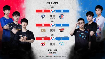 LPL mùa Xuân ngày 5 tuần 2: Ba cặp đấu diễn ra UP vs LGD, RNG vs AL, WBG vs TT